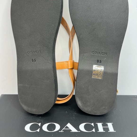 COACH LADIES SANDALS, “GRACEY LEATHER,” “PENNY COLOR” (camel) SIZE 9.5 - Picture 15 of 16